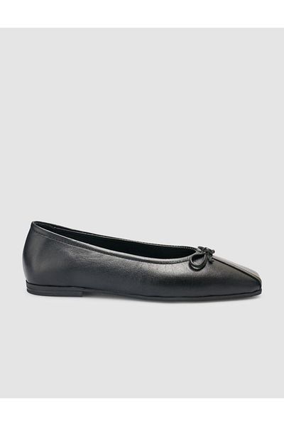 Cabani 100% Genuine Leather Black Women's Ballerinas