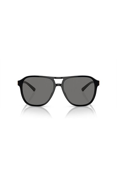 Bvlgari Men's Black Organic Polarized (Uv) Glass Bone Closed Frame Design Sunglasses 7034 501/81 57-15