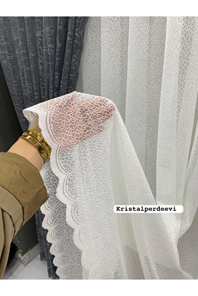 Beautiful KRİSTALPERDEEVİ ÖRME KUMAŞ BUZ DESEN 1/3 SIK PİLELİ KIRIŞMAZ ÜTÜ İS...