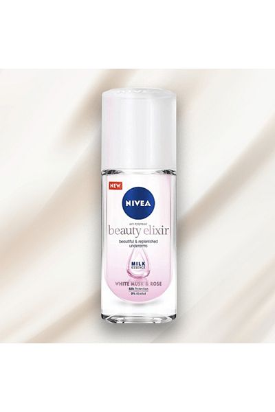 NIVEA Beauty Elixir Deodorant Roll On White Musk & Rose - 40ml