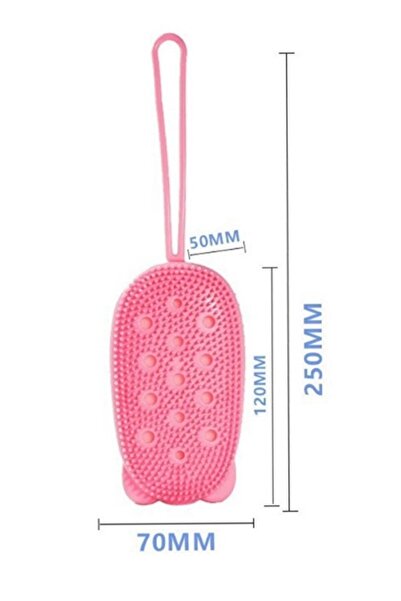 İndirimKap Banyo Hamam Lifi Silikon Sünger Hazneli Vücut Kesesi Masajlı Yumuşak Duş Lifi Banyo Kesesi