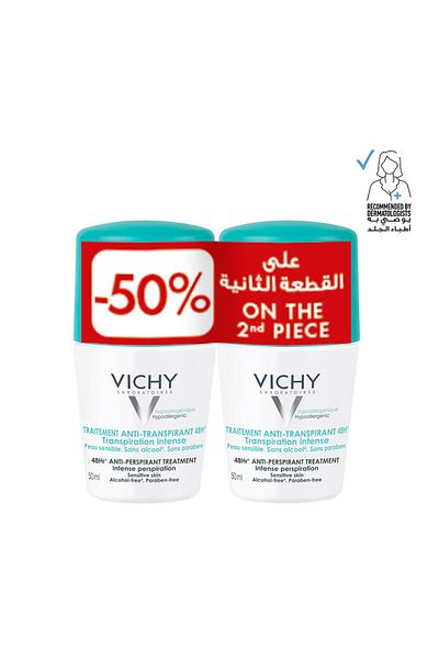 Vichy Vichy 2-Piece Intensive Deodorant 48H Roll-On - 50+50ml
