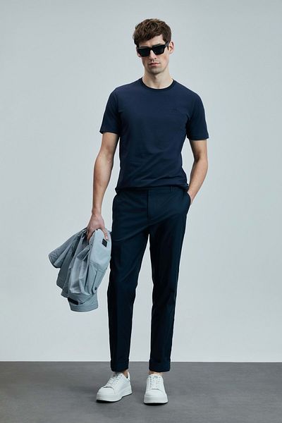 Lufian 111020265 Pablo Modern Graphic T-shirt Ανδρικό T-shirt Navy Blue