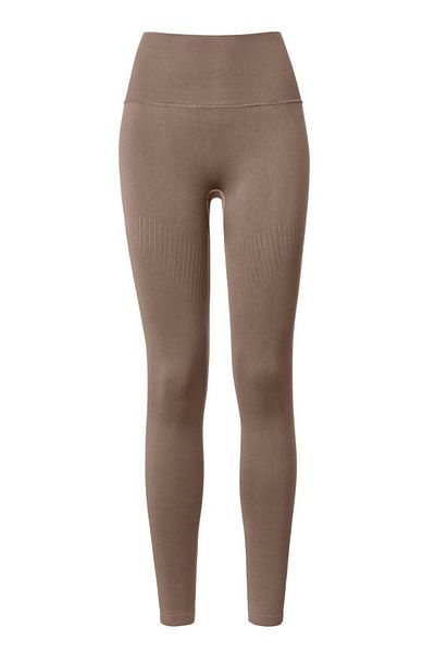 Tchibo Women Sportswear Fit Seamless Running Tights, Taupe