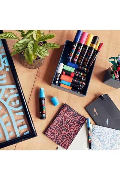 UNİ-BALL Poster Marker Posca Pc-3Ml-8C Gc 0.9-1.3 Silvery Pack of 8