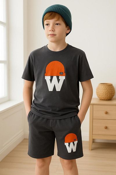 tunays shopping Boy's Pocket Bottom Top Shorts Suit