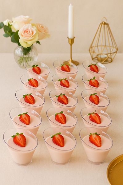 Open Home Concept 15 Pieces Plastic Oval Dessert Salad Snack Bowl 220 ml