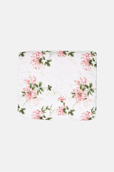 Catherine Malandrino Queen 3 Pieces Floral Pattern Bedspread With Pillow Case Set, Multicolor