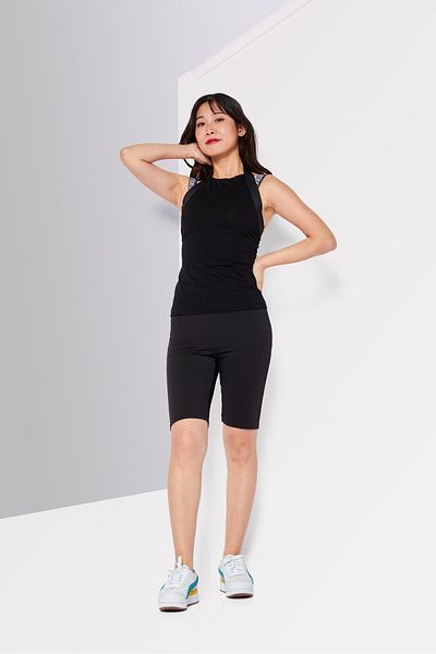 Diesel Women Halter Neck Sleeveless Brand Logo Tops, Black/white