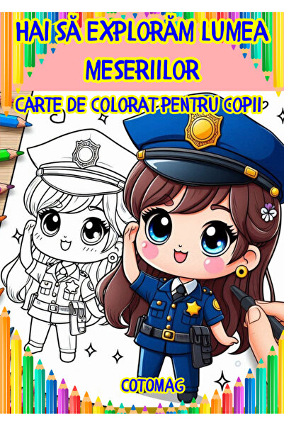 Co Carte de Colorat Pentru Copii: Hai sa Exploram Lumea Meseriilor / Relaxare...