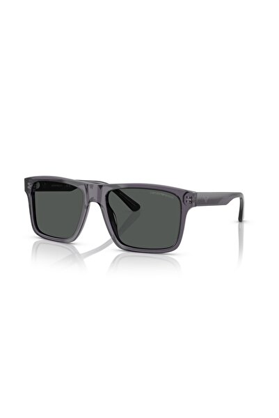 Emporio Armani Erkek Füme Organik (UV) Cam Kemik Kapalı Çerçeve  Kavisli Klas...