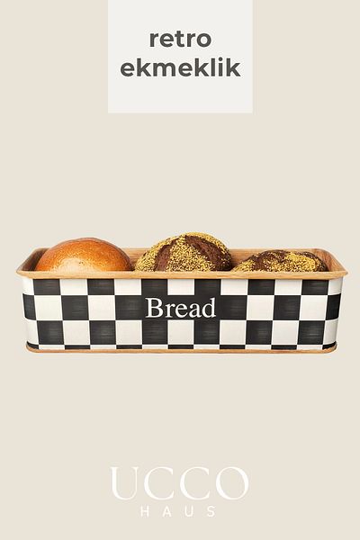 UCCO Retro Metal Bread Bowl - Stylish and Durable Kitchen Bread Storage Container, Retro Style Presentation Bowl