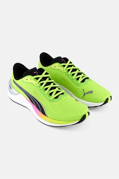 Puma Women Electrify Nitro 3 Lace Up Running Shoes, Lime Green