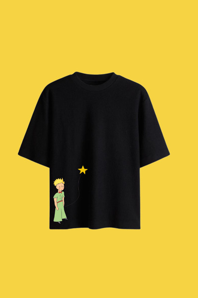 Dupe Design تي شيرت برنس مطبوع قصة فضفاضة