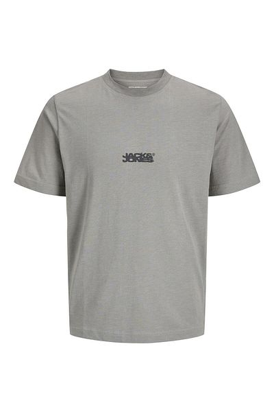 Jack & Jones Jcosago Men's Short Sleeve T-Shirt – Crew Neck, Slub Texture, Modern Design with Logo