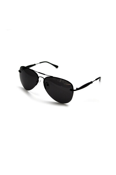 Polo Hill Unisex Siyah-Füme Organik Polarize (UV) Cam Çelik Nilör (Yarım Çerç...