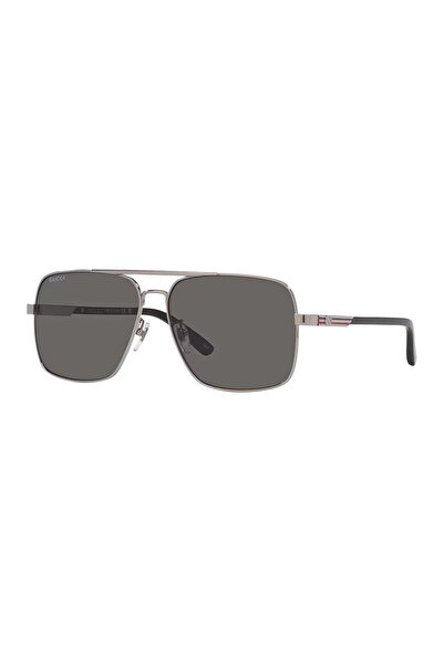 Gucci Men's Black-Smoked Organic (Uv) Glass Steel Closed Frame Design Sunglasses Gg1289S 001 62-14