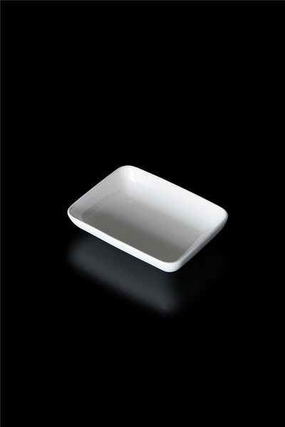 ACAR Bianco Perla Porcelain Rectangular Plate - 15.5 cm