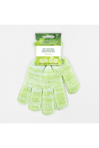 Ecotools Bath & Shower Gloves - green