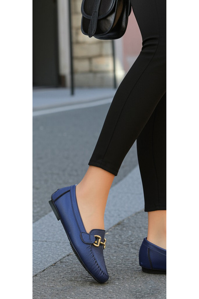 CEYDA SHOES Дамски мокасини с лека подметка и овален връх, с катарама, ежедневни меки и удобни дамски обувки, балерини.