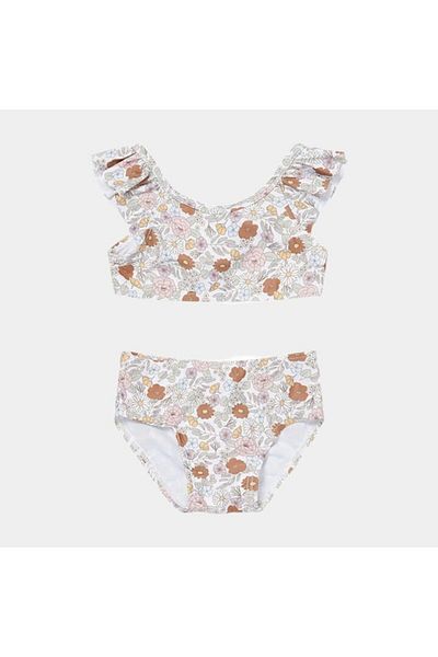 Little Dutch Two-Piece Girls' Swimsuit, Anti-UV, Vintage Little Flowers, Size 80-86