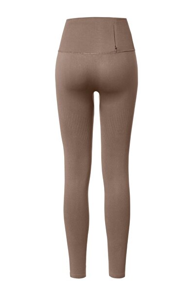 Tchibo Women Sportswear Fit Seamless Running Tights, Taupe