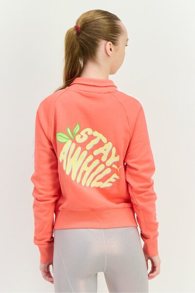 Puma Women Relaxed Fit Long Sleeves Outdoor Sweatshirt, Pink