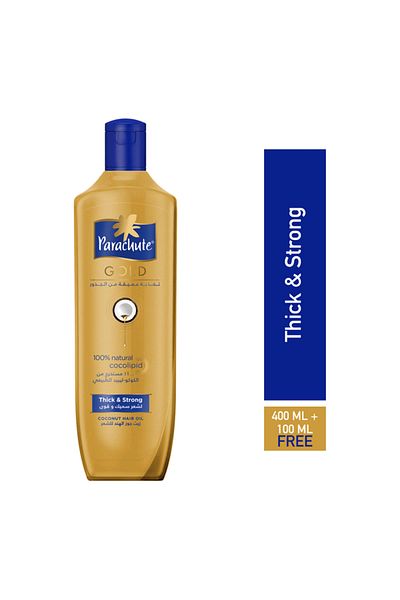 Parachute Parachute Gold Thick & Strong Hair Oil 400ml 100ml 110266 --- Parachute Gold Thick & Strong Hair Oil 400ml 100ml