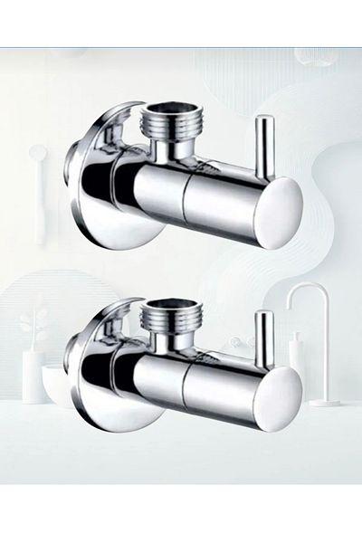 İSAOĞLU YAPI Bidet Faucet Set 2 Pieces Brass Material Modern Bidet Faucet Chrome Color