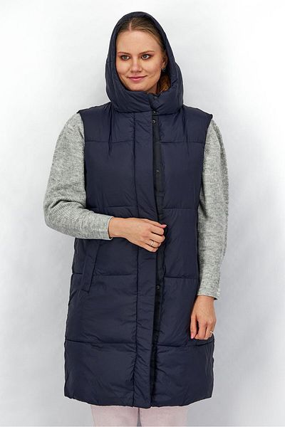 Tchibo Women Hooded Long Sleeve Plain Quilted Jacket, Navy