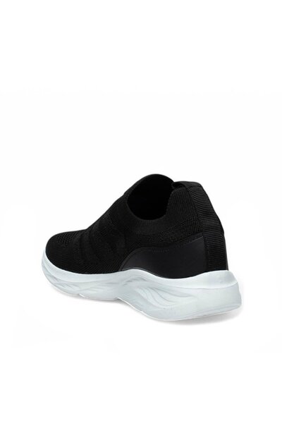 ClassyMen Ferosa Erkek Kalın Yumuşak Ortopedik Taban Siyah Beyaz Bağcıksız Günlük Triko Sneakers Spor Ayakkabı