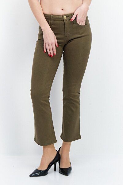 Frame Women Regular Fit Solid Stretchable Jeans, Olive