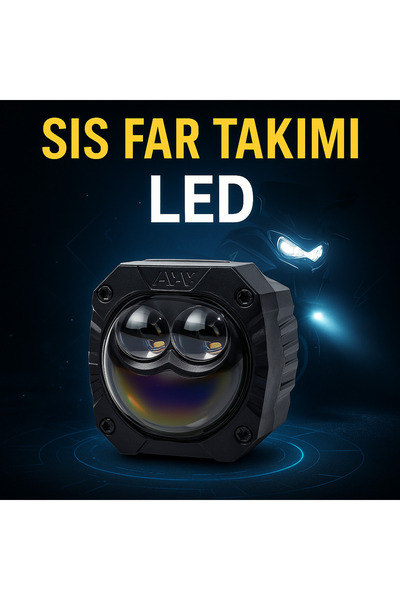 C9 50 W Uzun Kısa Flap Fonksiyonlu CSP Motosiklet Led Sis Farı Uzun Menzil Uf...