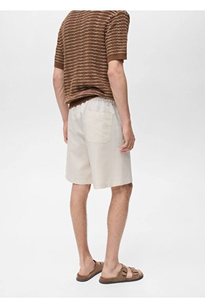 MANGO Man Leinen-Shorts mit Bindung