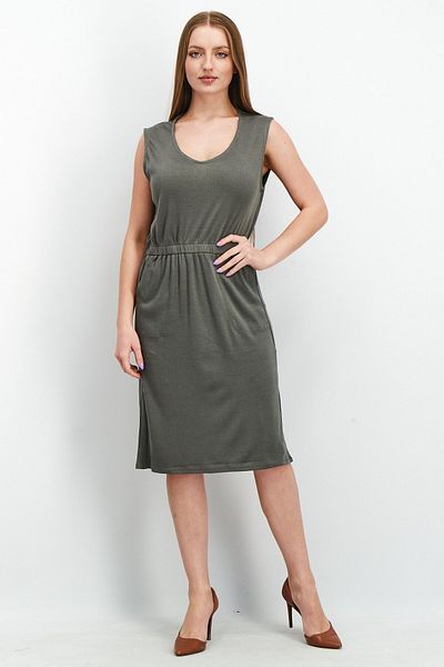 Splendid Women Textured Midi Dress, Grey