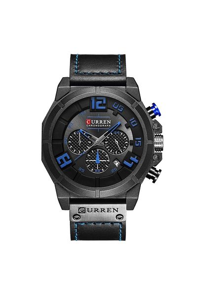 Curren Men's Watch Quartz Curren Casual Elegant C8287 Blue, Leather Strap