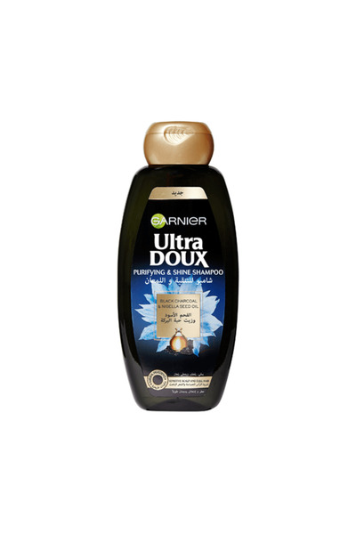 Garnier Garnier Ultra Doux Purifying and Shining Shampoo 400ml with Black Charcoal and Nigella Sativa 2349