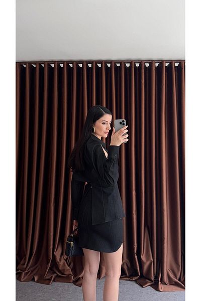 HAZELANNA Anthracite Design Skirt