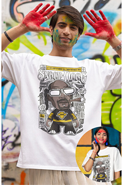 Fuddy Moda Μινιατούρα Snoop Dogg εμπριμέ μπλουζάκι, ανδρικό-γυναικείο μπλουζά...