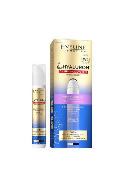 Eveline Cosmetics Eveline Bio Hyaluron Anti-Wrinkle Eye Gel Roll On - 15ml