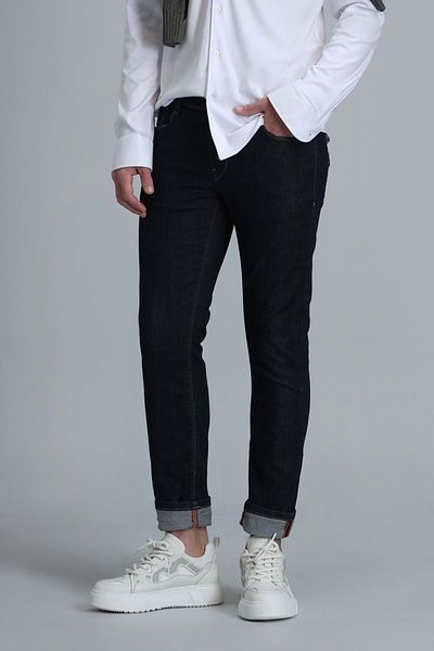 Lufian 111200150 Jack Smart Jean Ανδρικό Παντελόνι Slim Fit Ανδρικό τζιν παντελόνι ΜΠΛΕ