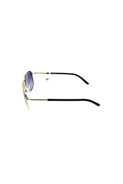 Mustang Unisex Yellow-Smoked Polarized Glass Bone Closed Frame Drop Sunglasses Mu1741 01 59-15
