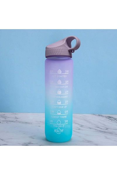 PUFO Graduated Water Bottle For Sports, Fitness, Training, With Straw Included, 500 ml