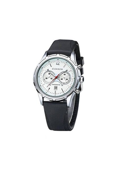 Curren Ceas bărbătesc Curren Daytona alb, argintiu