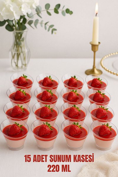 Open Home Concept 15 Pieces Plastic Oval Dessert Salad Snack Bowl 220 ml