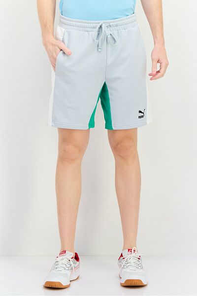Puma Men Sportswear Fit Color Blocked Training Shorts, Platinum Grey