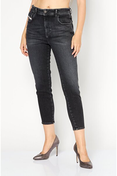 Diesel Kadın Süper Skinny Fit Yıkanmış Esnek Kot Pantolon, Siyah