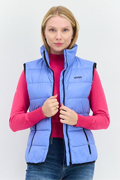 Hugo Boss Women Brand Logo Vest Jacket, Slate Blue