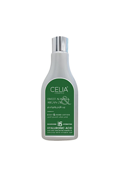 Celia سيليا لوشن مرطب للجسم واليدين بزيت الأرغان واللوز الحلو - 200 مل
