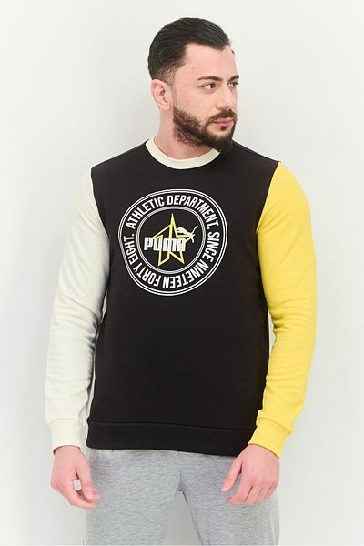 Puma Men Regular Fit Long Sleeves Training Sweatshirt, Multicolor
